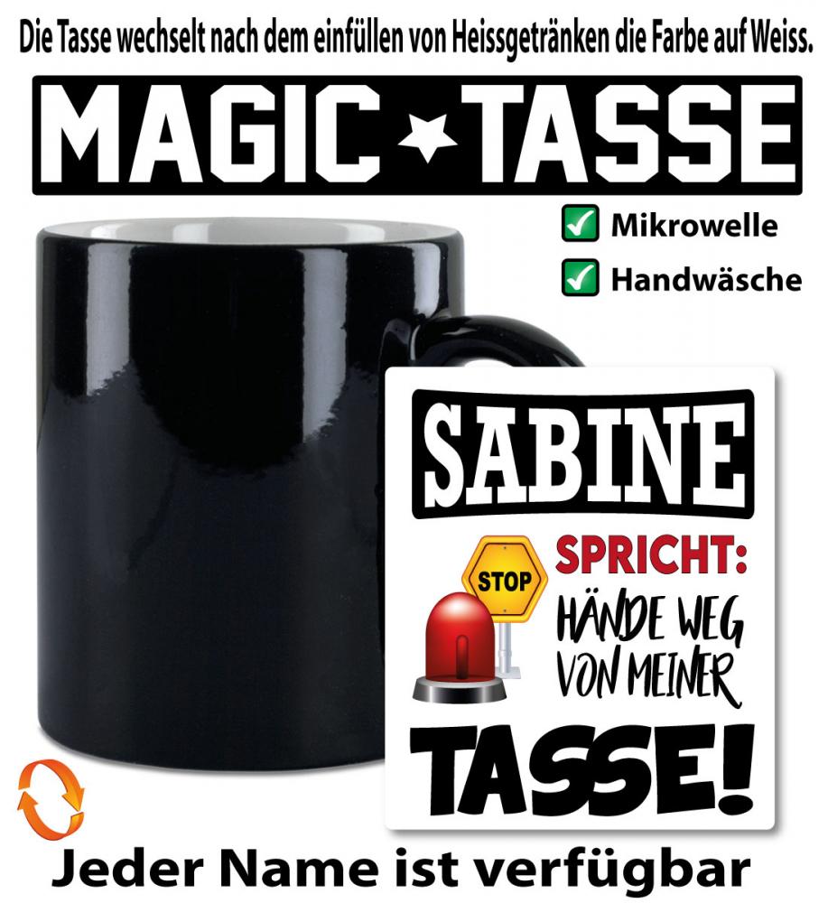 Zauber/ Magic Tasse mit Name Personalisiert Hände weg