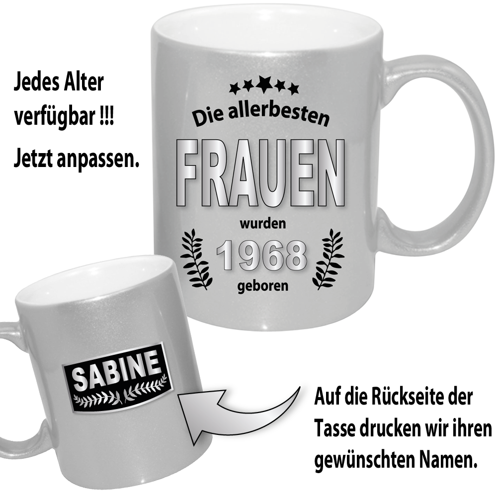 Silber Tasse zum Geburtstag Frauen